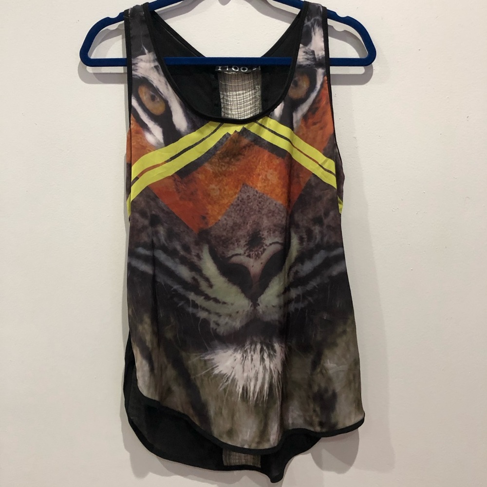 Tiger Print Multi-Colored Tank - image 2
